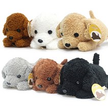 기타 바보사랑[기프트앤돌]기프트앤돌 토이 푸들 강아지 라잉 봉제인형 30cm, 블랙