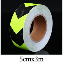 도로표시등 도로표지병 태양광 쏠라 LED 안전유도등 반사체 도로 화살표 반사 테이프 자동차 스타일링 스티커 자동 오토바이 안전 경고 표시 자기 접착 테이프 자동차 스타일링, 노란색