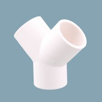 pvc관 pvc파이프 배관 부속 배관자재 연결 1개 20 25 32mm 흰색 PVC 파이프 커넥터 스트레이트 엘보 티 크, 08 Y-3Way_01 I.D 20mm