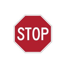 Personality warning sign stop road pvc 비닐 데칼 자동차 스티커 방수, 20cm x 20cm, 2개
