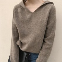 [루디아] 여성 후드 니트