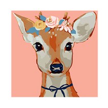 DIY그리기 페인팅 명화 아기꽃사슴 25X25, 단품