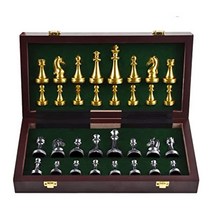 성인용 취미 체스판 체스말 유럽 스타일 복고풍 레트로 감성 금속 경기 동호회 대회 장식, B