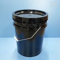 제일안전용품 (10개묶음) 20L(S) 검정 스틸고리 바케스 벌크통 사료통 들통 밀폐용기 분말용기