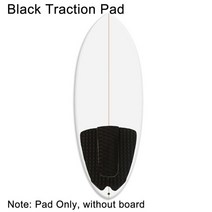 스킴보드 서핑 보드 데크 패드 skimboard 견인 테일 패드 아치 바 스트립 4 조각 스톰프 서핑 보드 패드 + 아치 바 그립, 블랙 패드