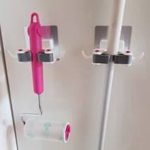 초강력부착 욕실 청소도구걸이 밀대걸이 현관우산홀더, 블루 5p세트
