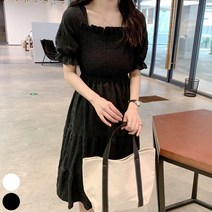 0 velys 다양한 핏과 아름다운 소재 프릴 슬리브 스모크 원피스 CSO1136