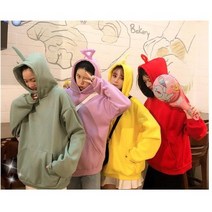 우정 여행 텔레토비 루즈핏 후드티