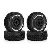 Hotstrom-110x43mm 쇼트 코스 트럭 휠 타이어 1/10 RC 자동차 슬래시 아르마 센톤 HuanQi 727 Vkar 10SC h, 01 A, 01 A