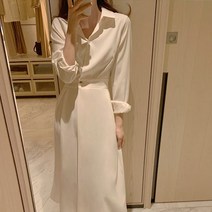 블링앤수 고급진 여성 기본핏 브이넥 원피스 KZZ174