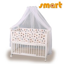 보니스마트 유아 원목 침대, 화이트