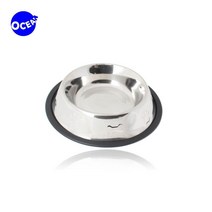 스텐 도그볼 소형견 논슬립 밥그릇 16oz 안정적 강아지 식기 위생 밥통 멍멍이 훈련, 1개