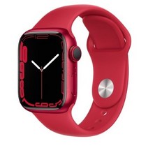 Apple 애플워치 7, 45mm, GPS+Cellular, 알루미늄, 레드 / 레드 스포츠 밴드