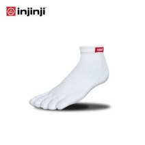인진지 미니크루 발가락 양말 스포츠양말, 화이트
