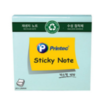 일정 포스트잇 재생지 스티키노트 76x76mm 100매 블루
