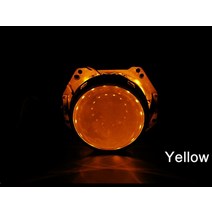 자동차 라이트습기제거제 자동차 라이트DIY 악마의 눈 LED 헤일로 링 키트 2.5 인치 프로젝터 자동차 헤드, 한개옵션1, 06 YELLOW