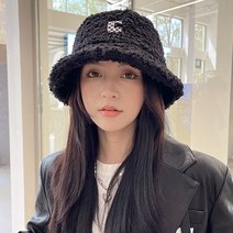 젬마 플리스 후리스 뽀글이 벙거지 빈티지 러블리 캐주얼 겨울 데일리 버킷햇 심플 페이크퍼 챙있는 모자 푸들퍼 숏챙 레터링 여자 털모자