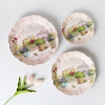 샤르망 원형 레이스 쟁반, 소+중+대