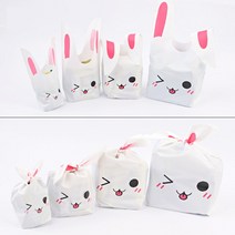 간식 선물 어린이집 유치원 답례품 캐릭터 포장 봉투, 소-토끼이빨