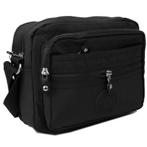 가볍고 주머니 많은 미니 여행 보조 가방 발수 크로스백