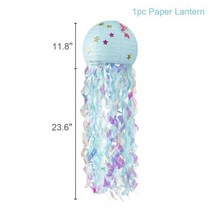 인어 파티 장식 작은 해파리 종이 랜턴 바다 아래 장식 소녀 베이비샤워 생일, paper lantern 5