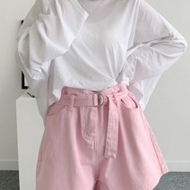 여자 여름 링벨트 세트 반바지 숏 팬츠