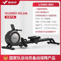 로잉 머신 메릭 홈 피트니스 장비 소형 음소거 제어 저항 이중 트랙 조정 훈련 노 젓는, Q1 블랙 전자 제어 32단 듀얼 트랙 HUAWE