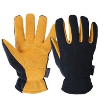 인다이스 장갑 헬스톤스 오토바이 방한 겨울 따뜻한 정품 사슴 가죽 야외 스포츠 타기 스키 사이클링 모토, 노란색, XL