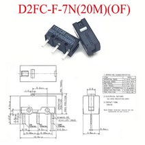조명 2pcs untuk 마우스 스위치 D2FC-F-7N 10M 20M D2FC-F-K50M D2F D2F-F D2F-L D2F-FL D2F-L2 D2F-L3 D2F-01FL3, [07] D2F-01FL3