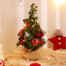 미니트리 만들기 초미니 장식 트리 크리스마스 완제품 테이블 전구포함 입체 탁상용 너먼트 선물, 단품