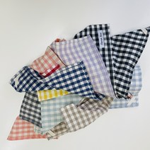 체리쉬홈 미니 체크 키친크로스 테이블매트 겸용 핸드메이드 매직후크 포함, 네이비, 30x30