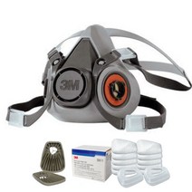 3M 방독면 정품 인증 풀셋트 - 미세먼지 초미세분진 방진필터 구성, 6200 방독면 패키지 구성