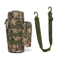 Travel Tool Kettle Set Outdoor Tactical Military Molle Water Bag For Camping Hiking Fishing Shoulder, 12 Camouflage A strap