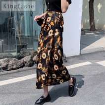 [Kingfishe]여름 언발 쉬폰 잔꽃무늬 스커트 여성 치마 TuE623ZZ623YP07