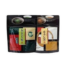 일본직배송 와카엔 아라비키차 호지차 분말 각 1봉지들이 가고시마차 차분말 녹차가루