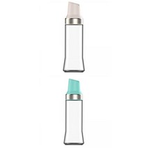 바베큐 블루 요리를 위한 자동 기름 식초 소스 유리병 500ml 투명한 몸+바베큐 화이트 요리를 위한 자동 기름 식초, 251x77.5mm, 화이트+블루, 유리