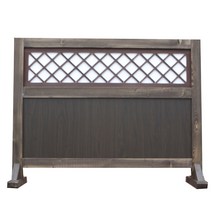 {생활의 지혜] 509-386 폭 120 x 높이 93 cm 월넛색 원목 파티션 양면 동일 디자인 찢김 방지 한지 사용 카페용 파티션 생산 공장 비 규격 생산 가능