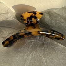 프랑스 아세테이트 호피패턴 대형 일자커브 헤어 집게핀 3종 올림머리 반머리용클립 올림머리 반머리 여신머리핀 상어클립 당고머리 추석선물용연에인핀