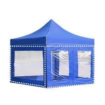 오너클랜 DZB 캐노피 천막 2M 벽면만 1면 투명 지퍼 바람막이, DZ투명2M 블루