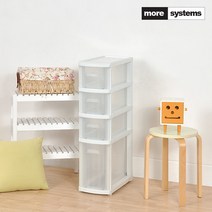 [모아시스템즈] 로망스 4단 서랍장/주방수납장 틈새수납장 슬림서랍장, 상세 설명 참조