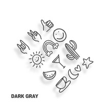 sticky 노트북스티커 캐리어 핸드폰 아이패드 맥북 냉장고 꾸미기, ns-25(다크그레이)