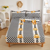 라지킹침대 Winter Bed Cover Polyester Fitted Sheet King Queen Size Bedspread All-around Elastic Rubber Ba, [04] 200x220x25cm 1pcs, [08] 8
