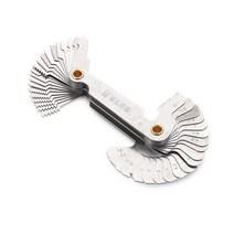 게이지뜨거운 55/60 Degree Metric 인치 나사 플러그 게이지 기어 나사 나사 피치 게이지 측정 탄소강 선반, 03 both all