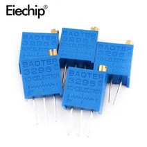 20pcs 가변 저항 3296w trimpot 트리머 전위차계 3296 1k 2k 5k 10k 20k 50k 100k 200k 500k 1m 100r 200r 500r, 10옴