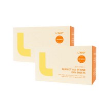 엘모트 퍼펙트 올인원 건조기용 드라이 시트 30매입, 드라이시트×2박스 (60매) (노랑)