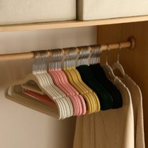 어깨뿔방지 옷걸이 행거 튼튼한 논슬립 미끄럼 방지 벨벳 옷걸이 20개, 화이트 20개