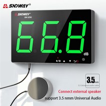 디지털 사운드 데시벨 측정기 Sndway sw-525g 레벨 미터 30-130db 벽걸이 형 소음 측정기 usb 충전 측정 링 소음