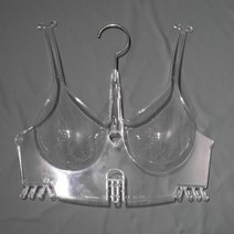 자체브랜드 여성용 이너웨어 상의 플라스틱 브레지어캡 옷걸이(10개 묶음), 투명, 10개묶음