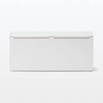 무인양품 MUJI 스틸 수납상자 4550344596654, 화이트그레이, 1개