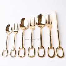 고려알파라인 싱글링 골드 고리 커트러리 7가지 선택형, 상세설명 참조, 티포크